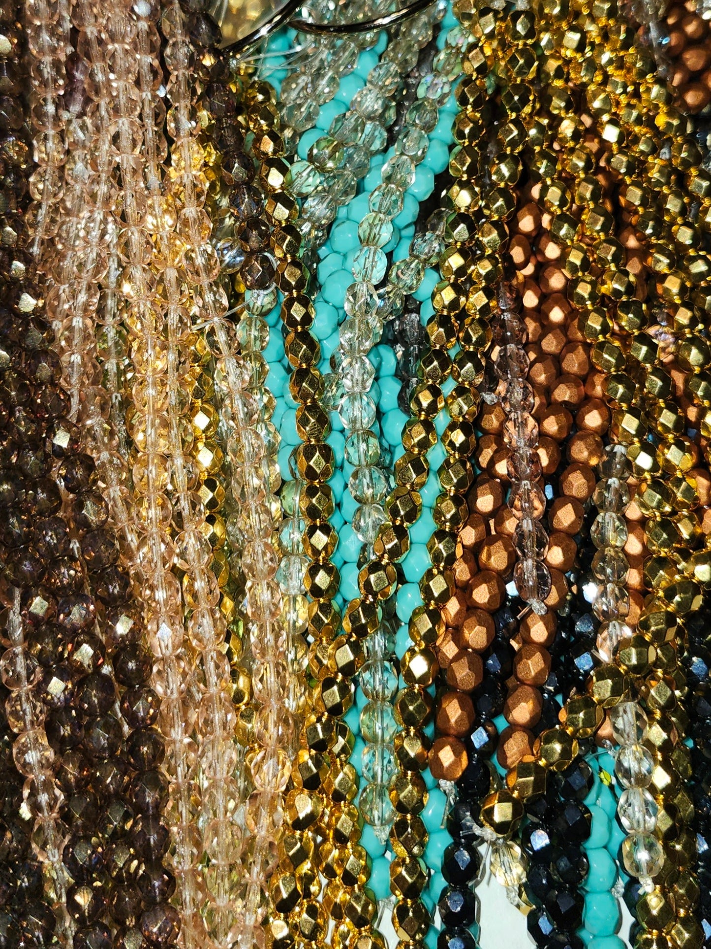 6 mm Round Faceted Beads From The Czech Republic.