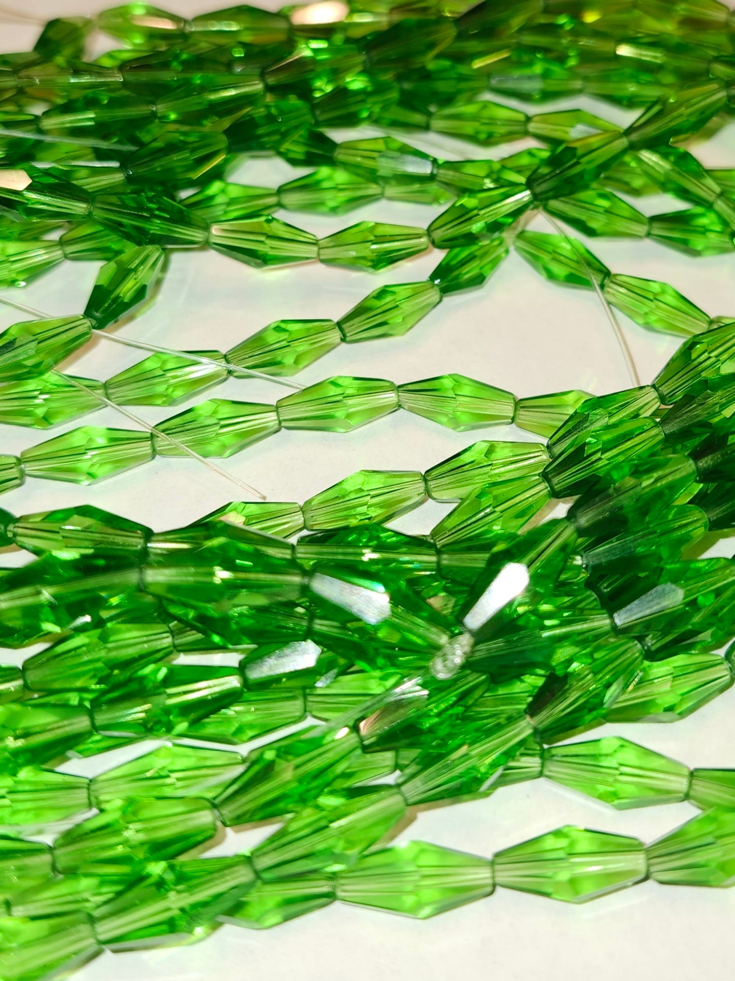 Lantern Glass Hand Cut Beads