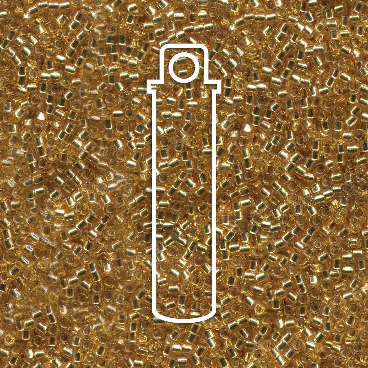 MIYUKI DELICA BEAD SILVER LINED GOLD GOLD