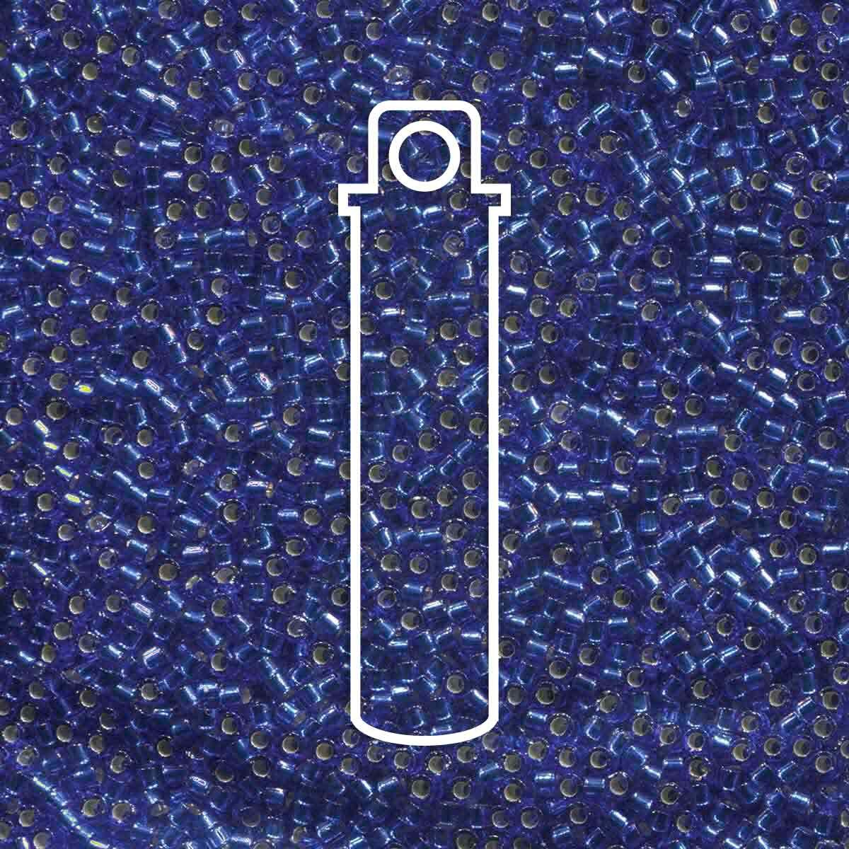 MIYUKI DELICA BD SILVER LINED COBALT