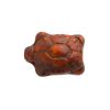 Glass Turtle Strung 20x8mm Opaque Orange Travertine