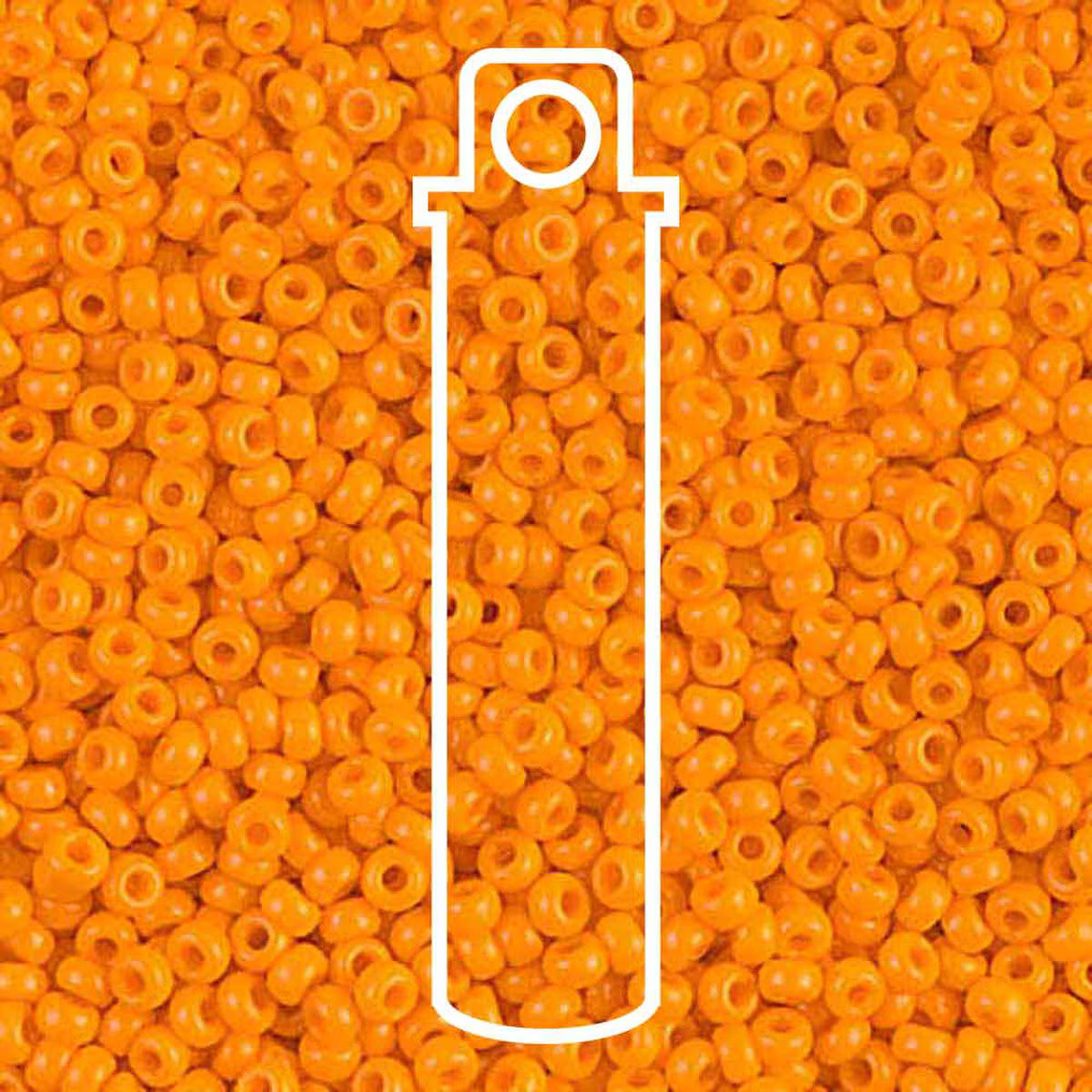 MIYUKI 11/0 SEED BEAD OPAQUE LIGHT ORANGE