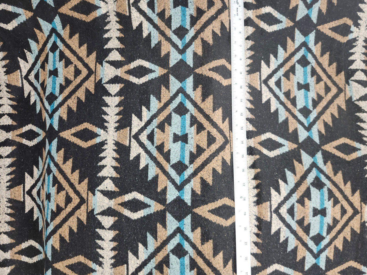 Geometric Wool Blend Fabric