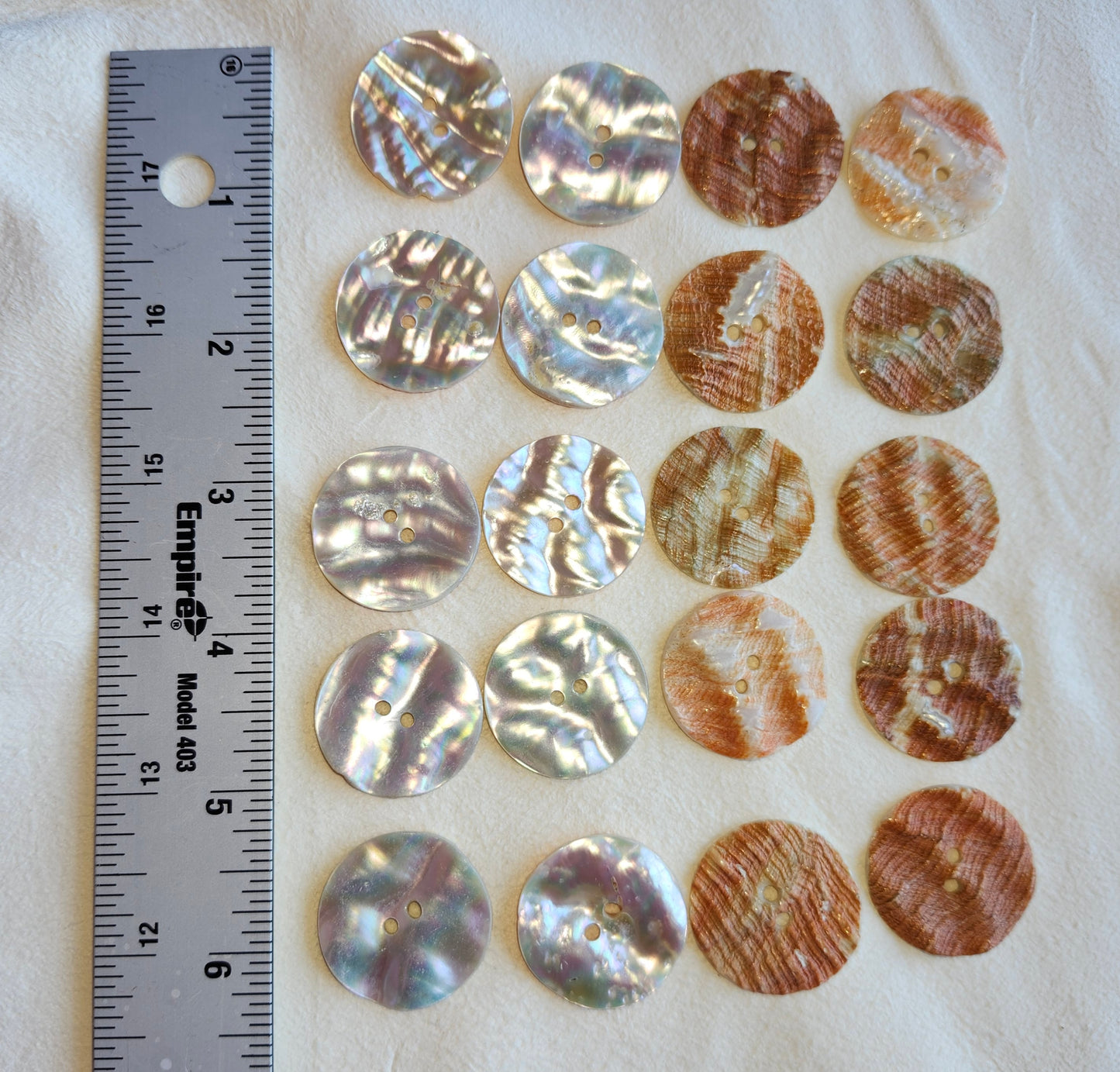 Red Abalone Button 10 Pack