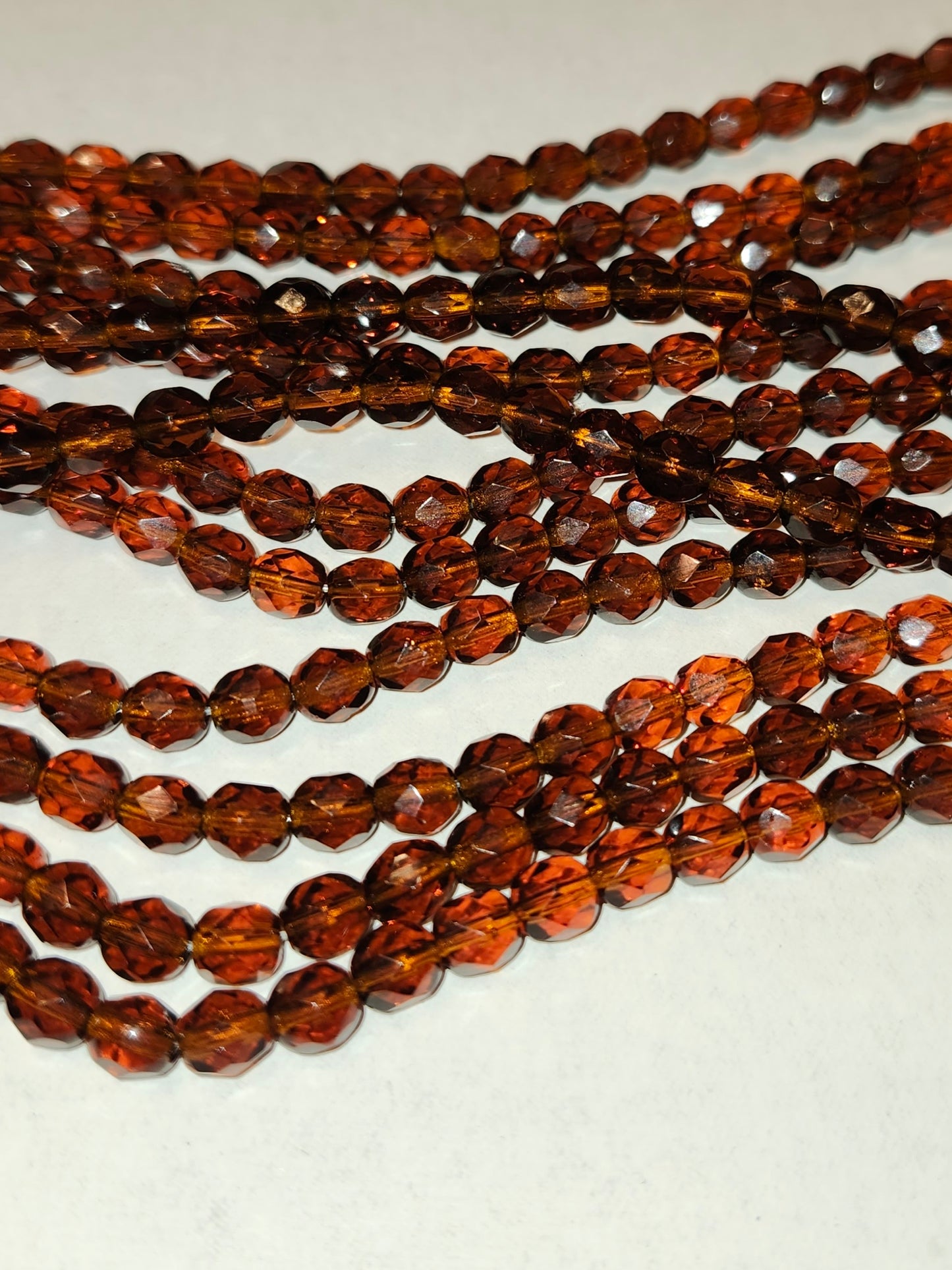 6mm Round Fire Polished Czech Beads