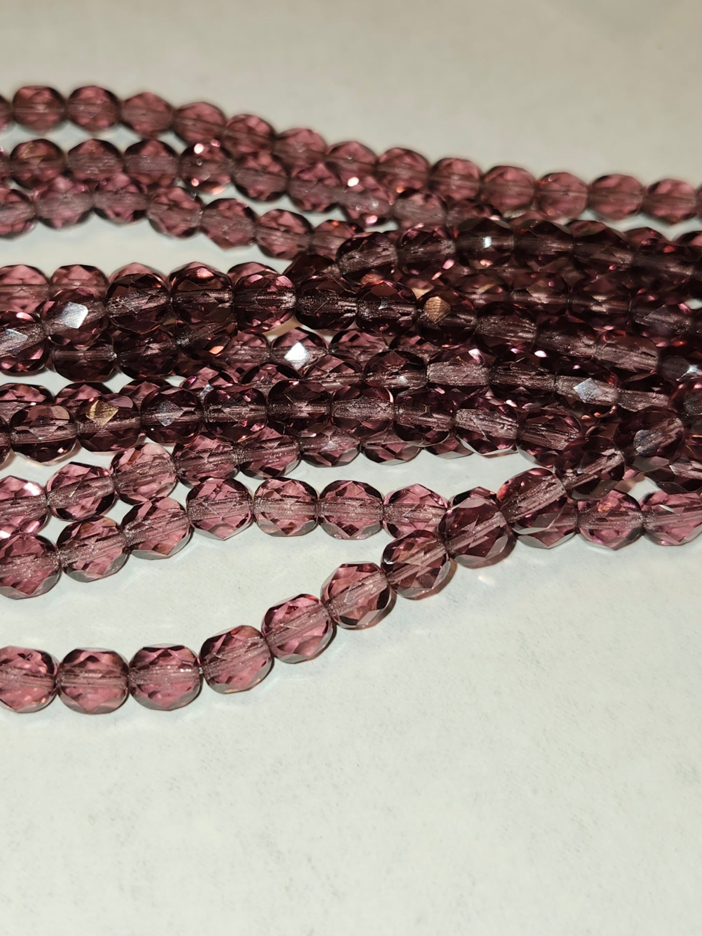 6mm Round Fire Polished Czech Beads