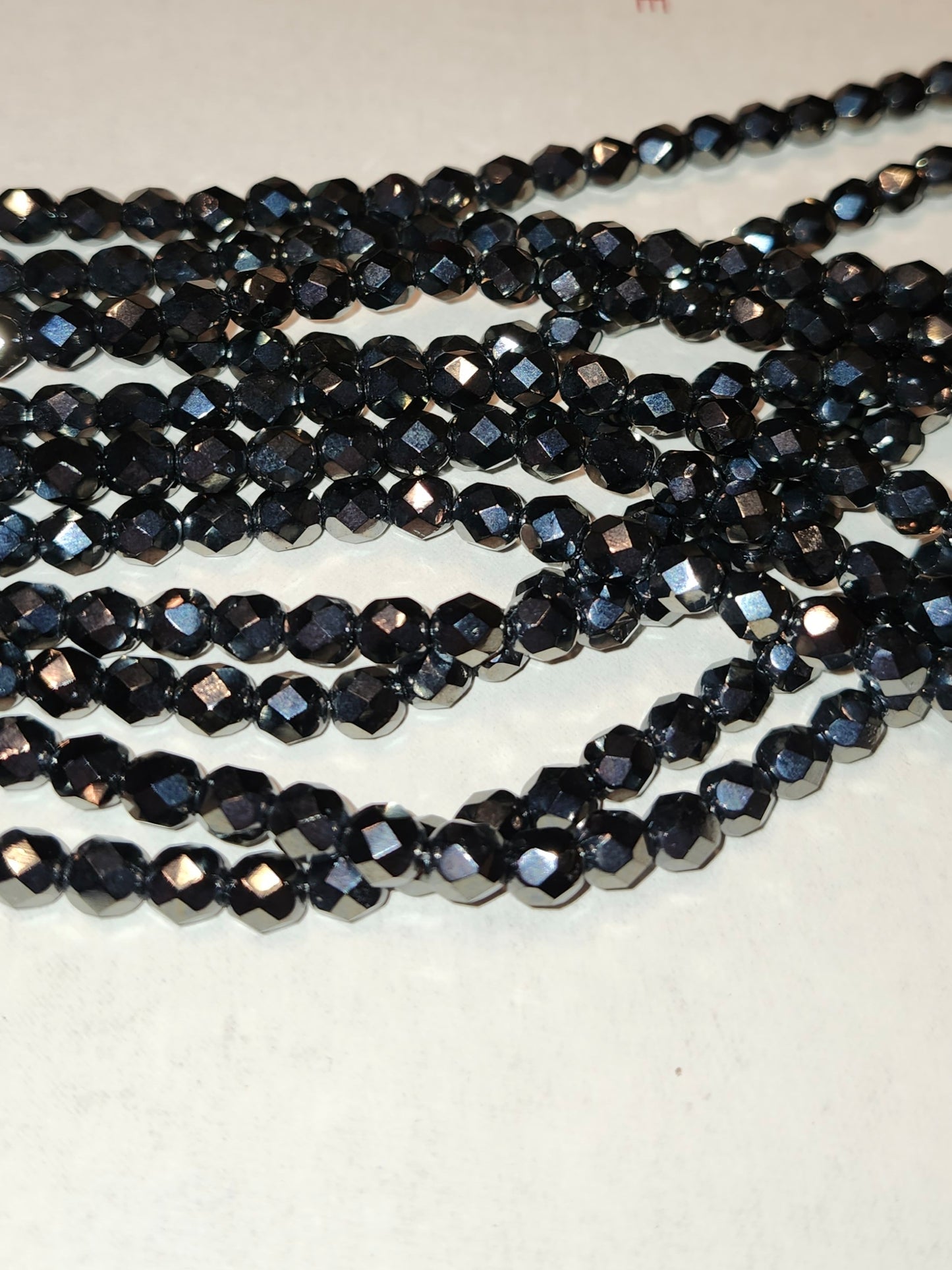 6mm Round Fire Polished Czech Beads