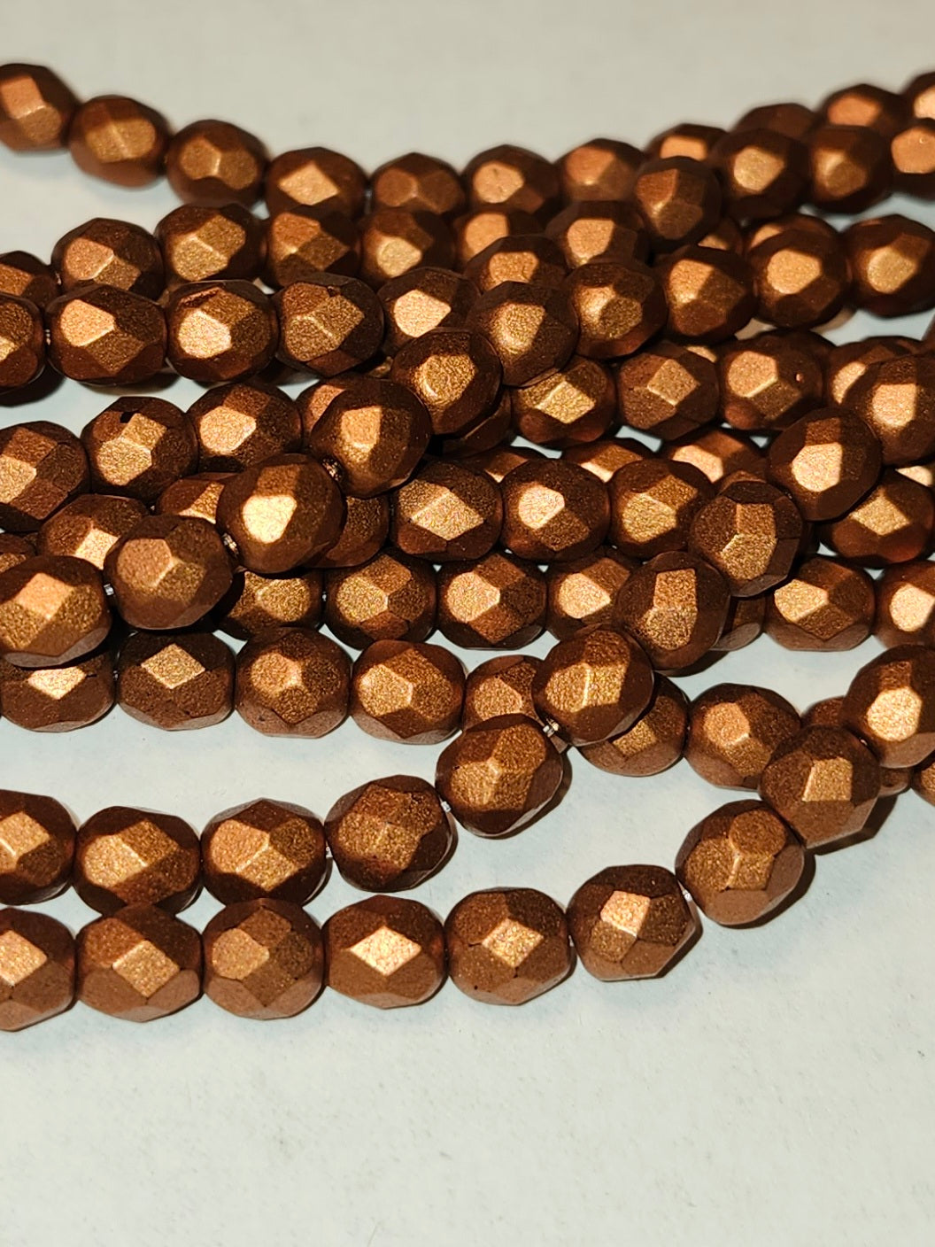 6mm Round Fire Polished Czech Beads