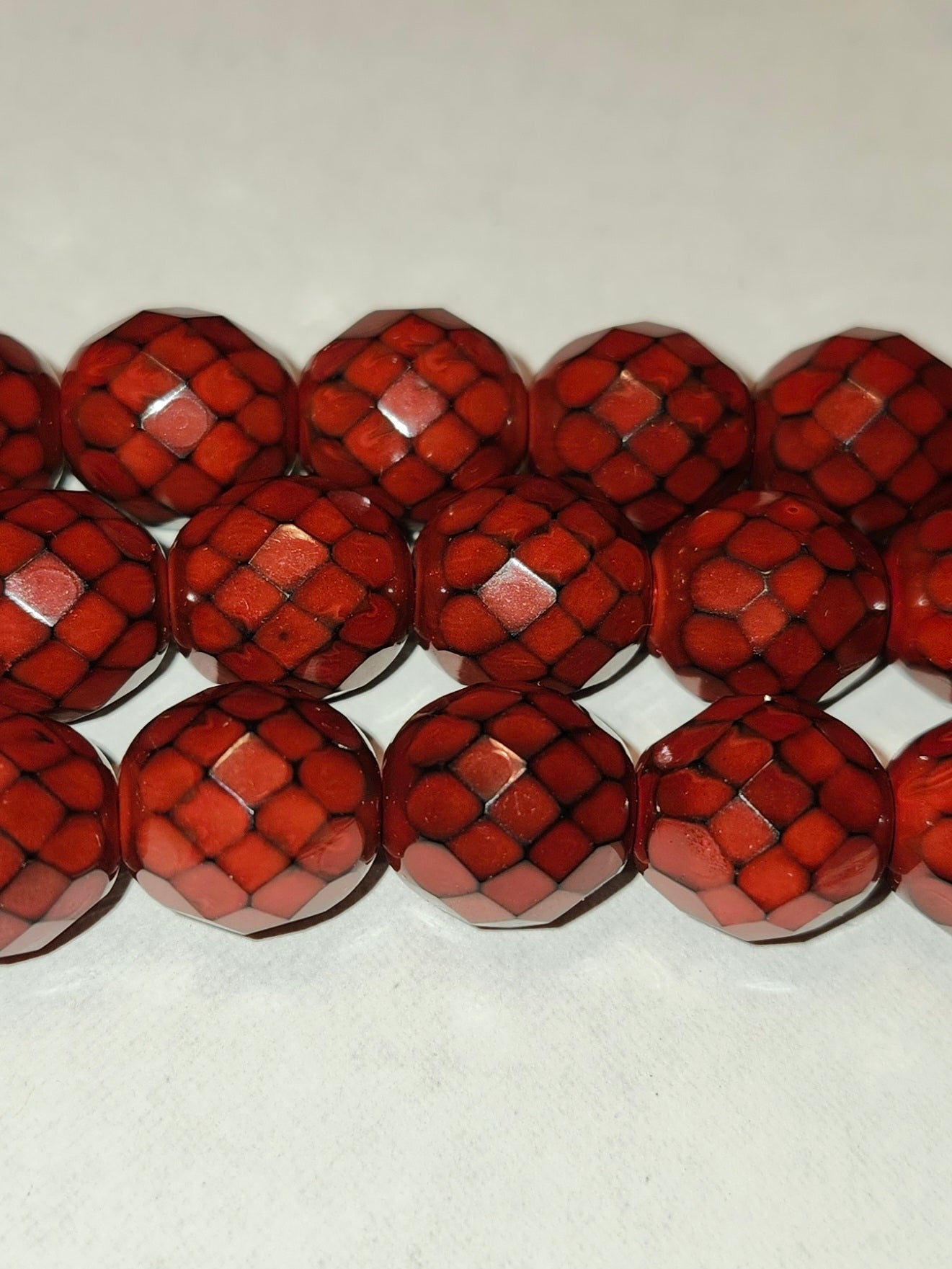 12mm Round Fire Polished Czech Beads