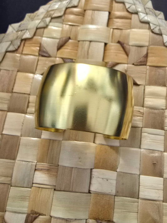 Domed Brass Bracelet