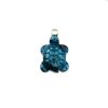 Hematite Plated Metallic Pendant Turtle 5pcs 13x18mm Metallic Blue