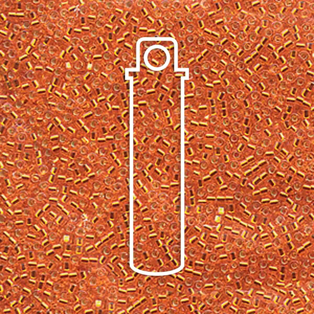 MIYUKI DELICA BD SILVER LINED ORANGE