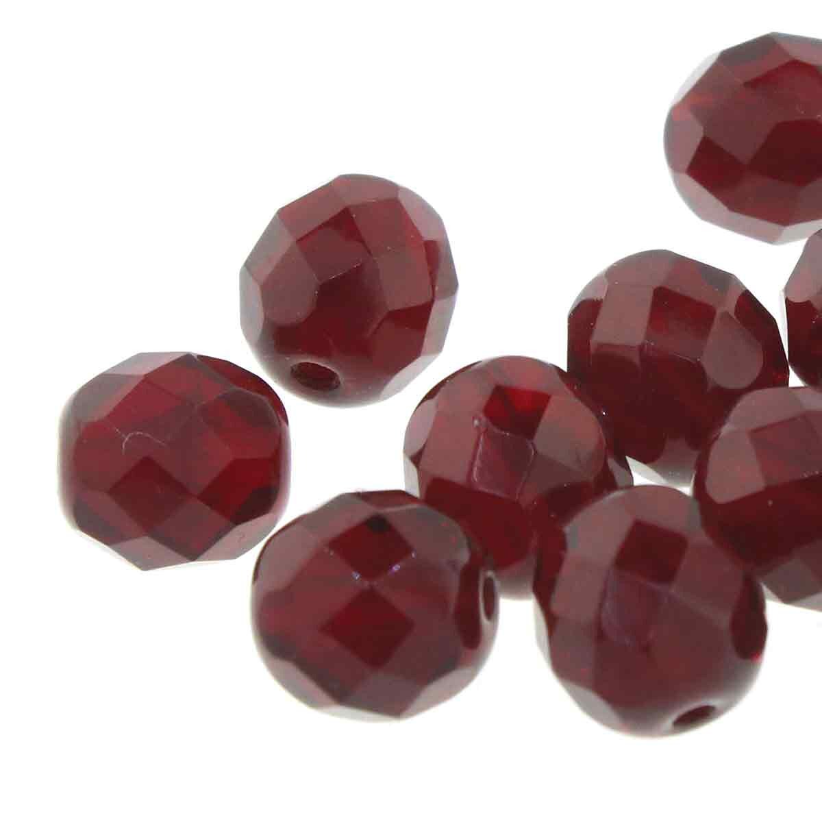 Fire Polish Faceted Round Beads