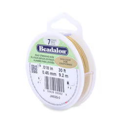 BEADALON 7STRD .018 GOLDCLR 30FT
