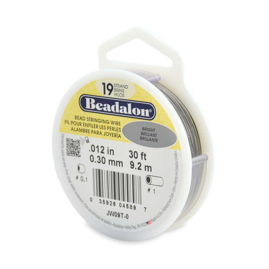 BEADALON 19STRD .012 BRIGHT 30FT