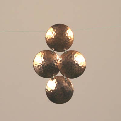 Copper/Alpaca 4 Circle Earrings