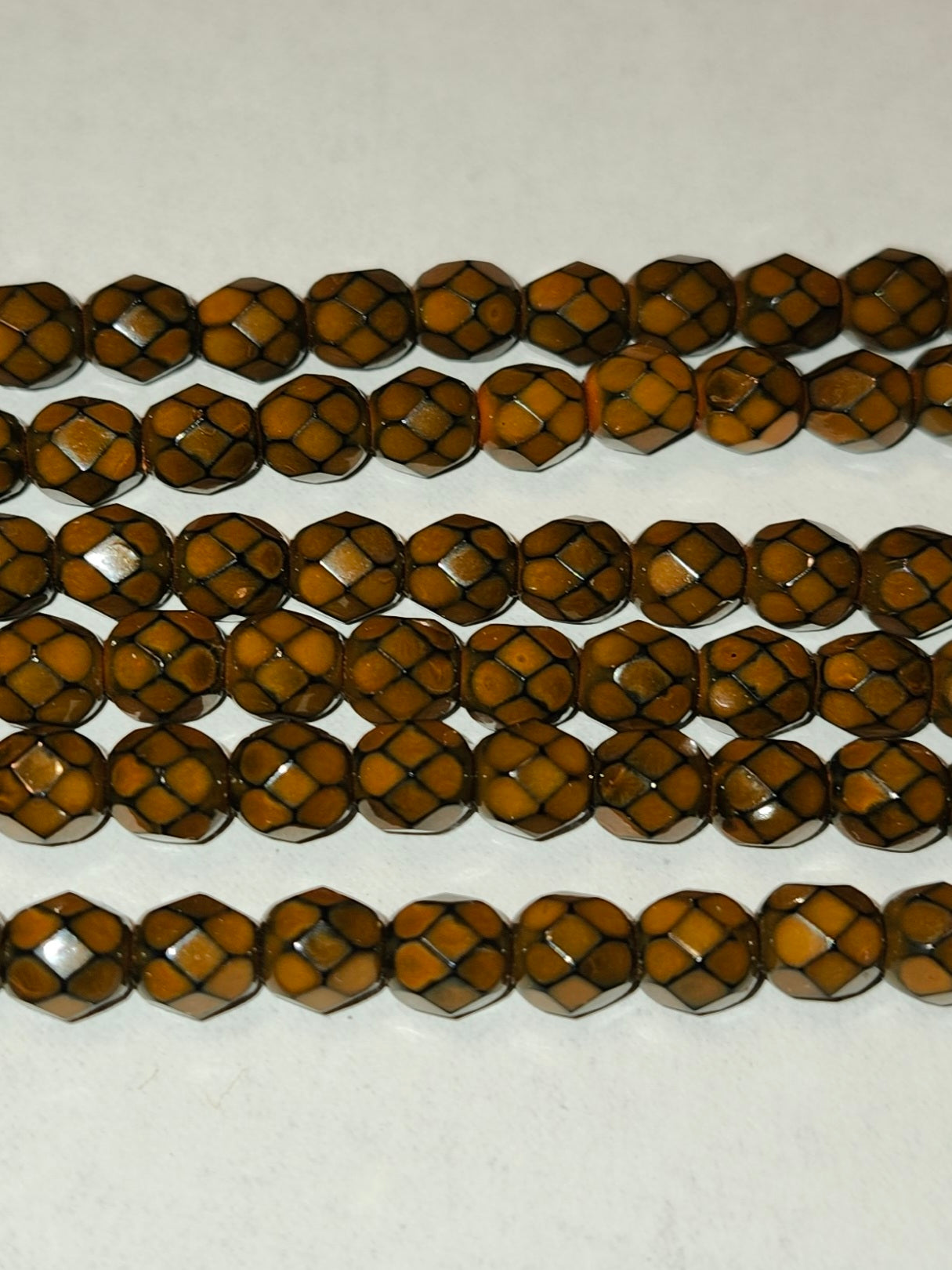 6mm Round Fire Polished Czech Beads