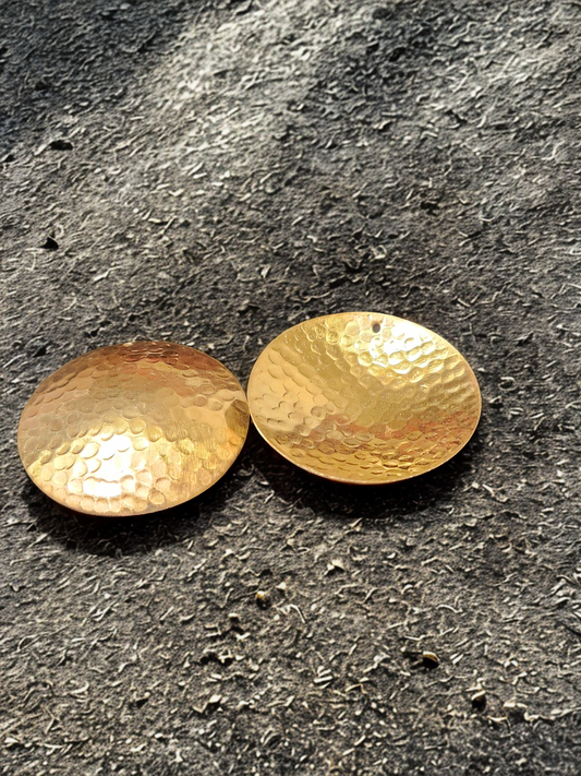 Domed Hammered Brass Coin