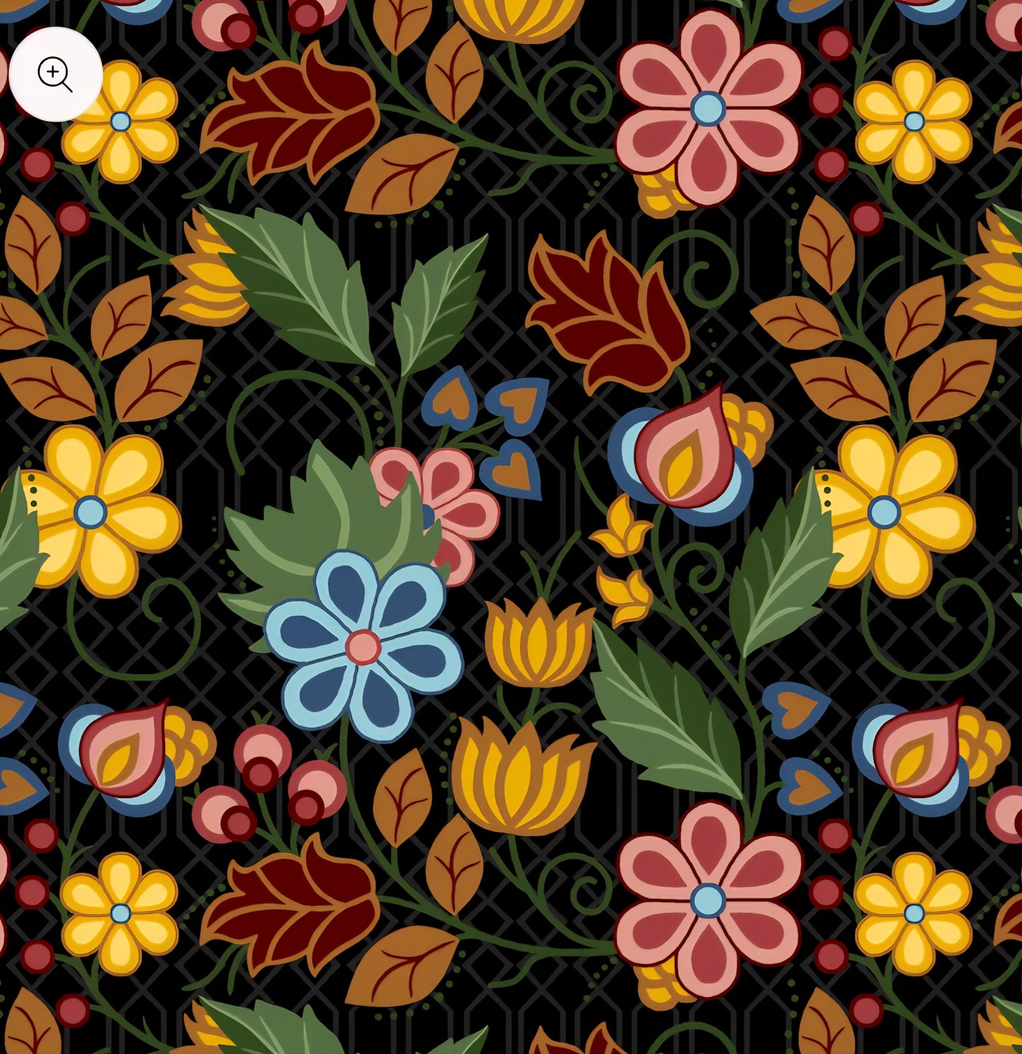 SGS4 - Native Floral Satin Fabrics