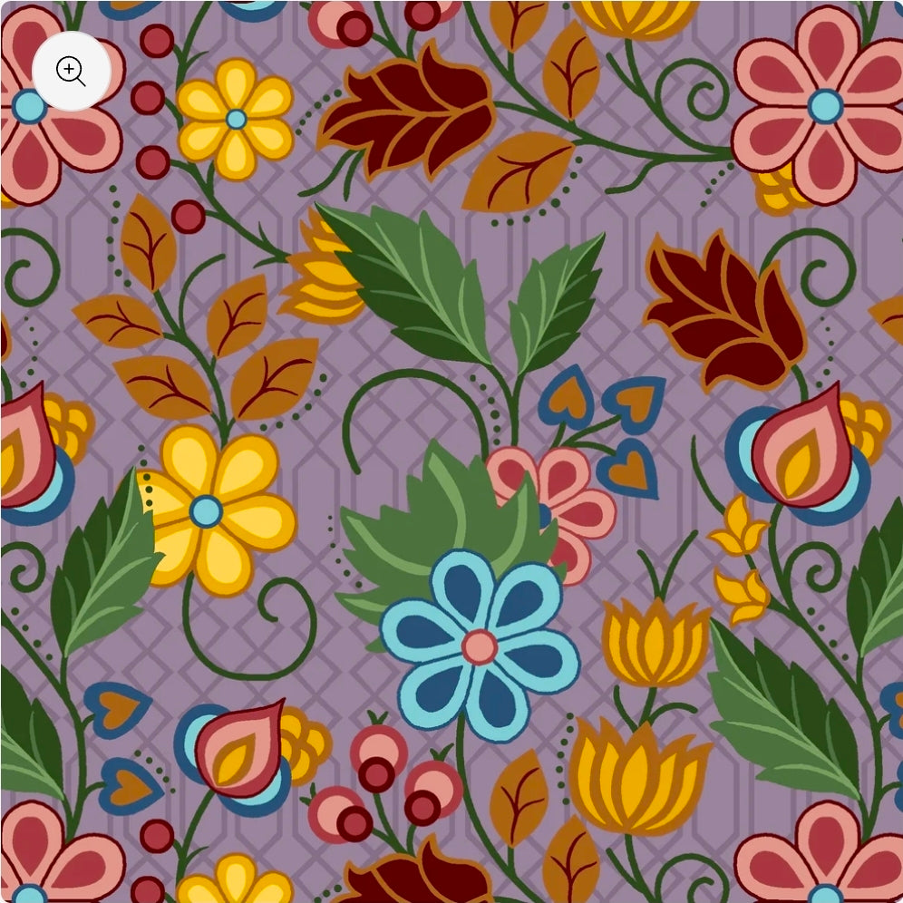 SGS4 - Native Floral Satin Fabrics