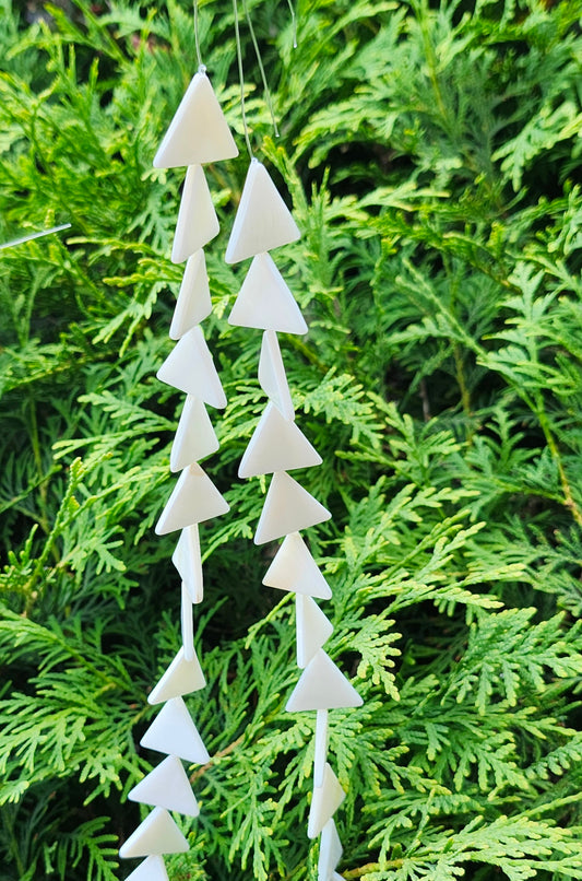 White Shell Triangle Beads